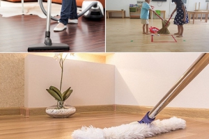 Mẹo hay giúp vệ sinh sàn nhựa giả gỗ sáng bóng như mới